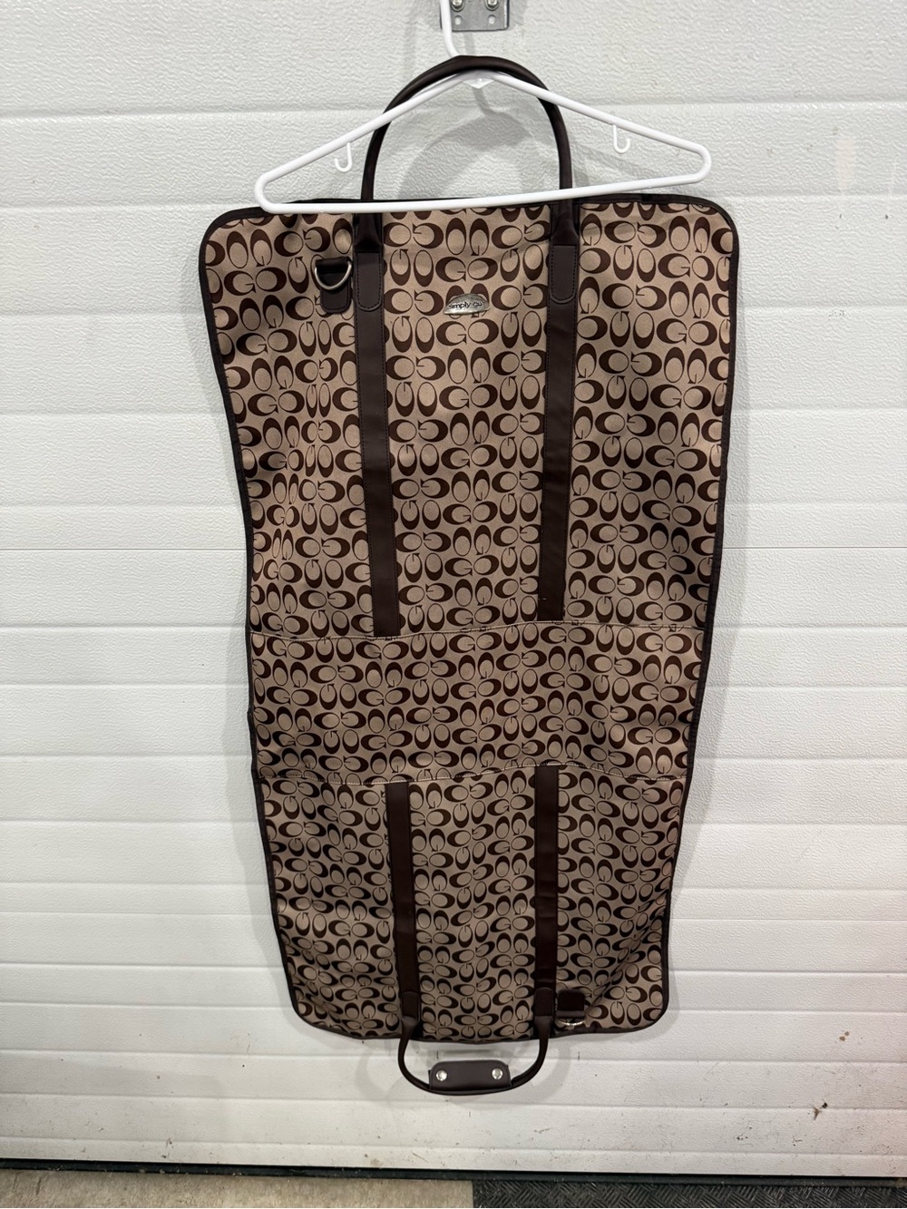 Coach Tan & Brown Signature Canvas Garment Bag